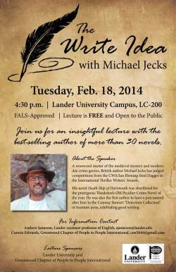 Publicity for the lecture at Lander University
