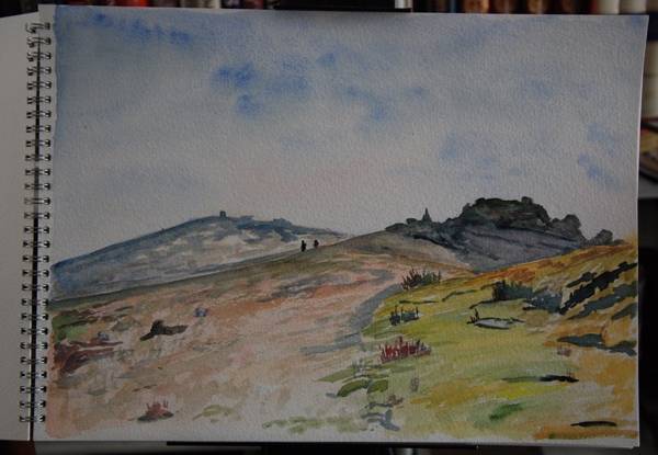 Painting: Looking past Oke Tor to Steeperton