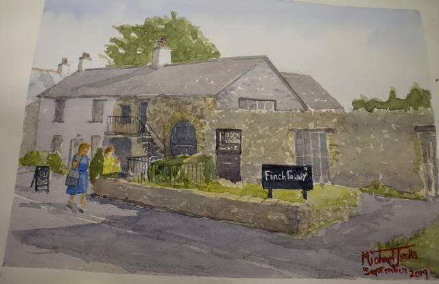 Painting of Finch Foundry, Sticklepath