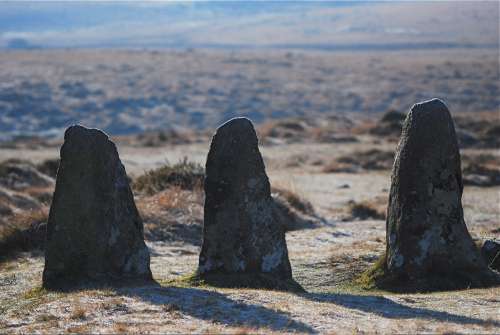 Three of the stones in the Scorhill Circle.